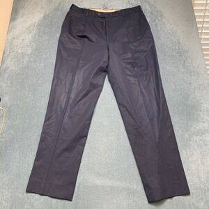 Jb Britches Dress Pants Mens 38R Navy Blue Worsted Wool Pleated Business Formal